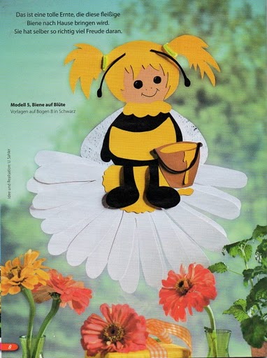pomysły wiosna zbychu1001 - pszczółka z kucykami szablon.jpg